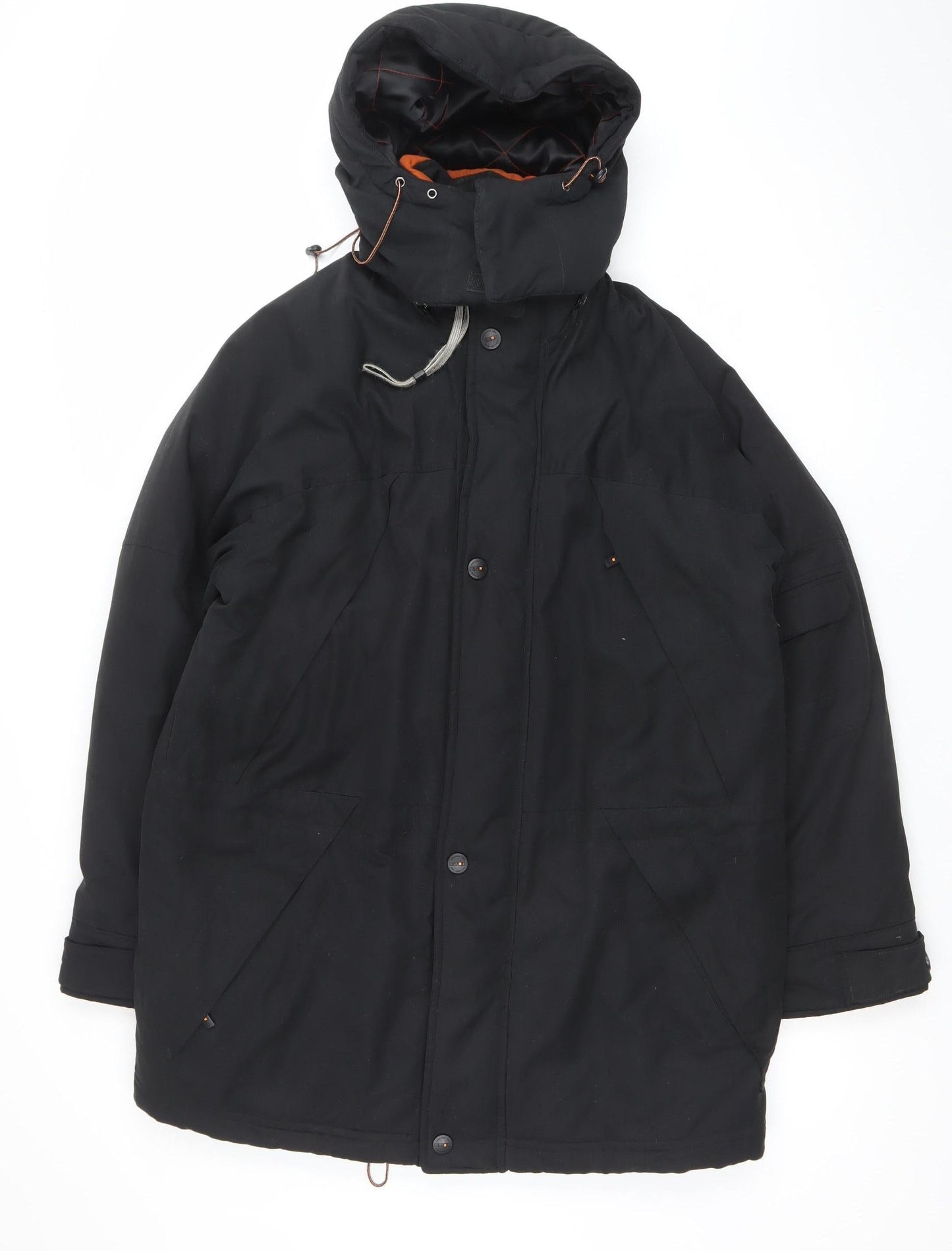 Mens UK Size 38 Bush Black Parka Coat