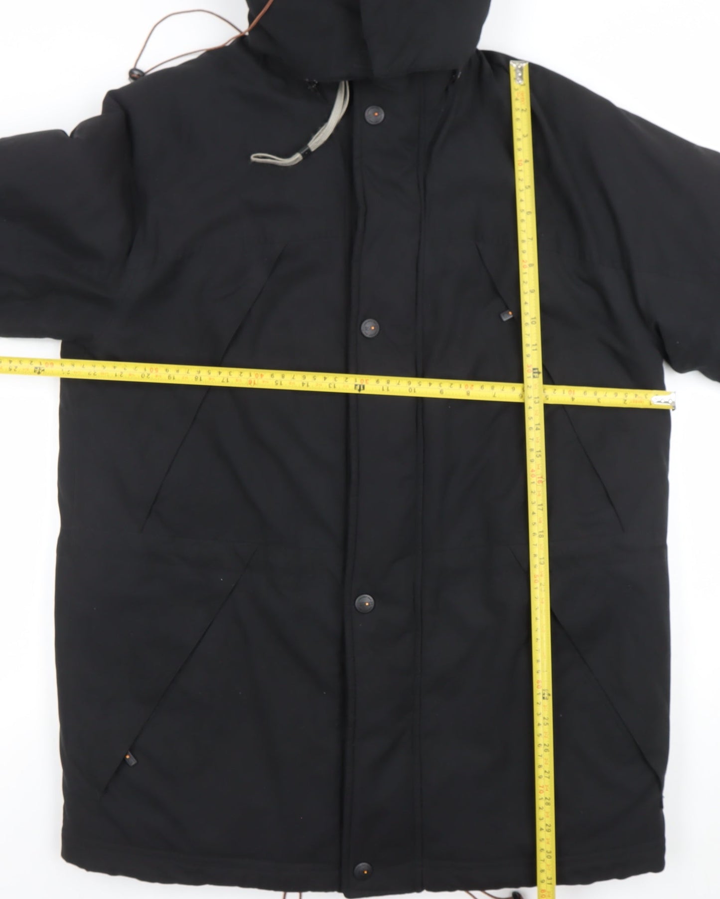 Mens UK Size 38 Bush Black Parka Coat