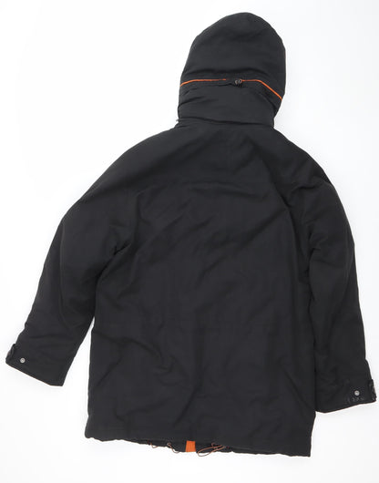 Mens UK Size 38 Bush Black Parka Coat