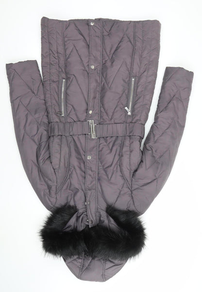 Womens UK Size 8 Dorothy Perkins Grey Puffer Jacket
