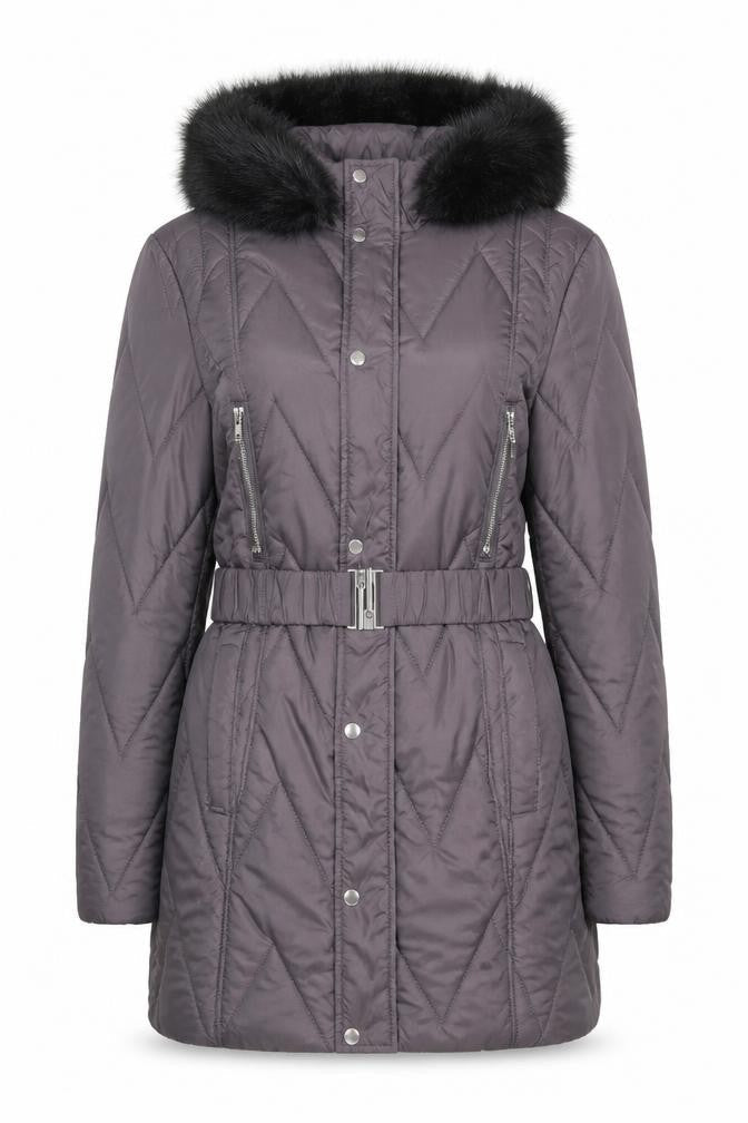 Womens UK Size 8 Dorothy Perkins Grey Puffer Jacket