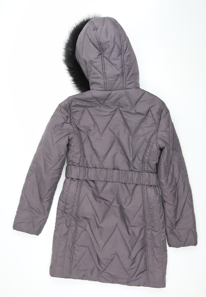 Womens UK Size 8 Dorothy Perkins Grey Puffer Jacket
