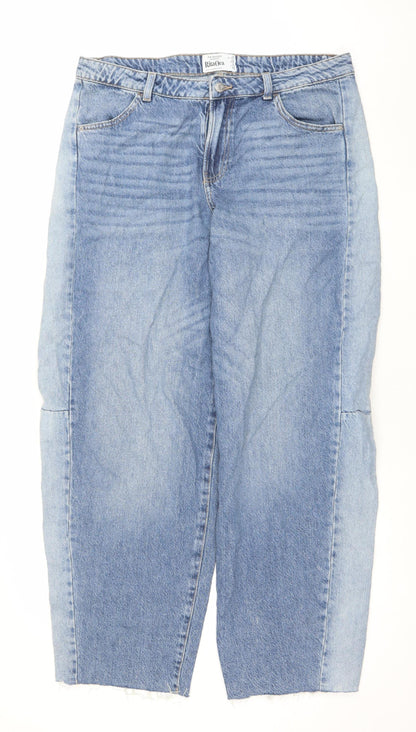 Primark Women Blue Size 14 Cropped Relaxed Denim Jeans