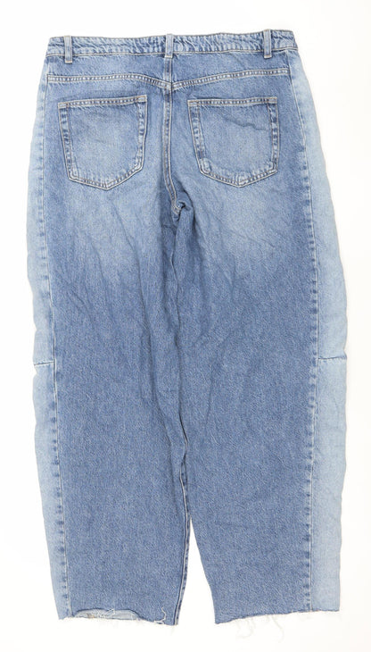 Primark Women Blue Size 14 Cropped Relaxed Denim Jeans