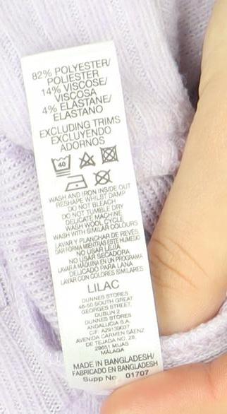 Womens UK Size M Dunnes Stores Purple Pullover Jumper