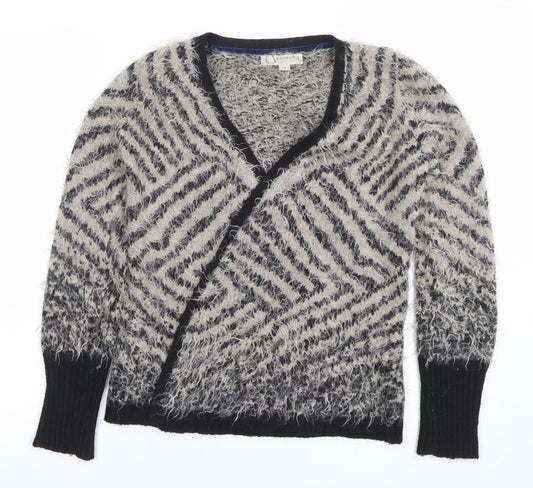 Womens UK Size 8 Comma Black Cardigan Jumper