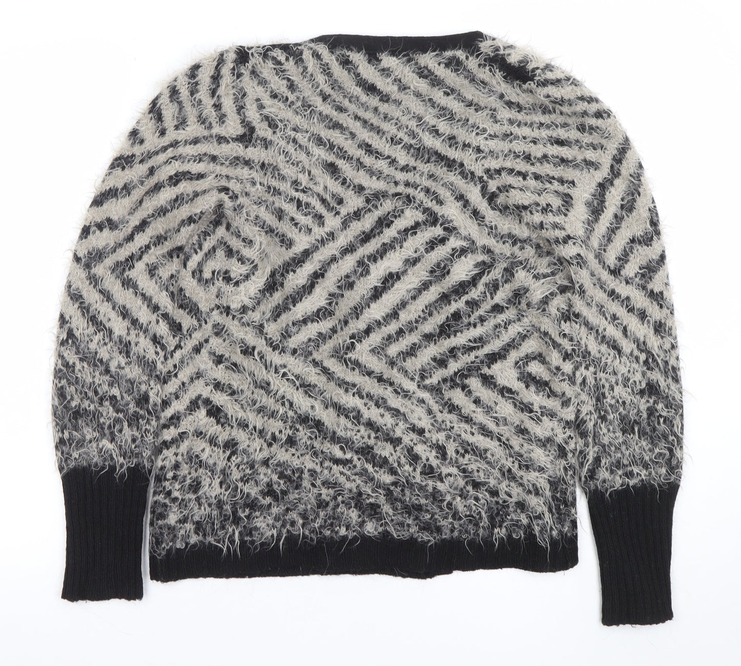 Womens UK Size 8 Comma Black Cardigan Jumper