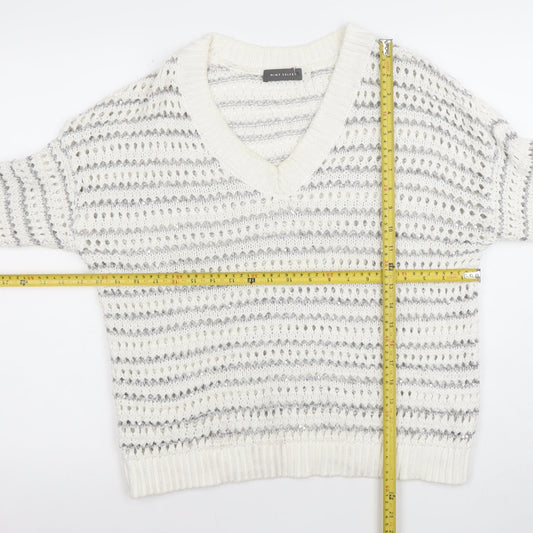 Womens UK Size M Mint Velvet White Pullover Jumper