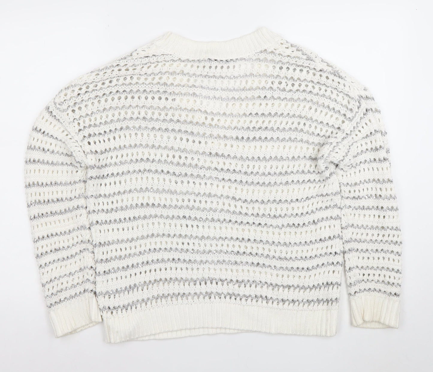 Womens UK Size M Mint Velvet White Pullover Jumper