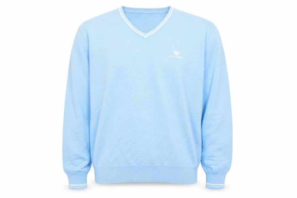 Mens UK Size XL Palm Grove Blue Pullover Jumper