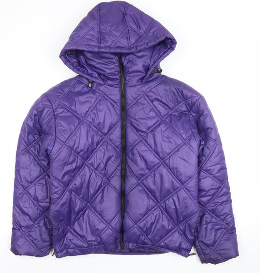 Womens UK Size M Kenneth Cole Purple Puffer Jacket