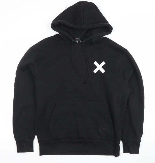 Mens UK Size S COLLUSION Black Pullover Hoodie