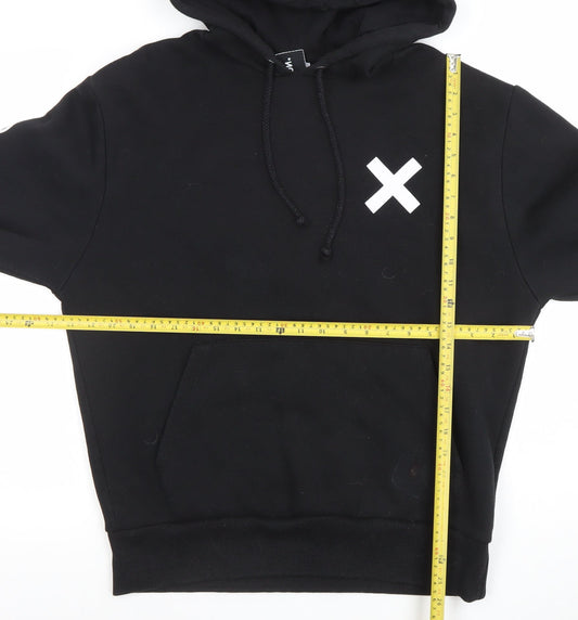 Mens UK Size S COLLUSION Black Pullover Hoodie