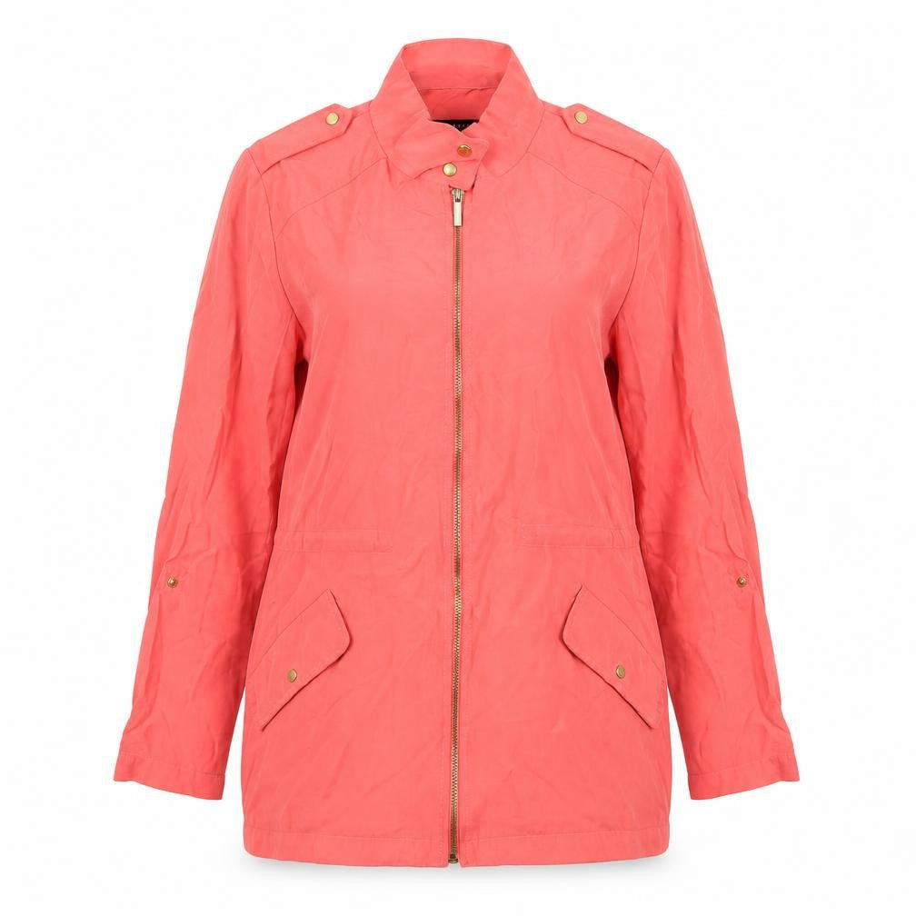 Womens UK Size 12 Zara Pink Parka Coat