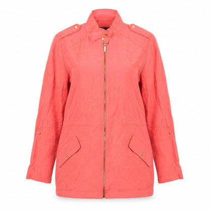 Womens UK Size 12 Zara Pink Parka Coat