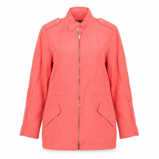 Womens UK Size 12 Zara Pink Parka Coat