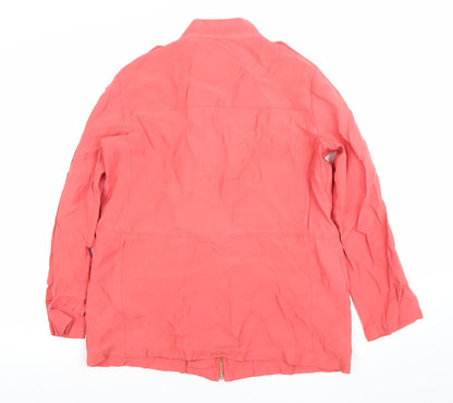 Womens UK Size 12 Zara Pink Parka Coat
