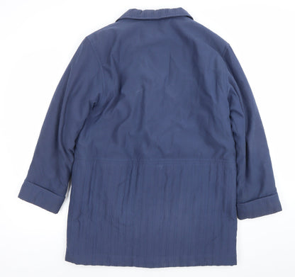 Womens UK Size S Eastraka Blue Quilted Coat
