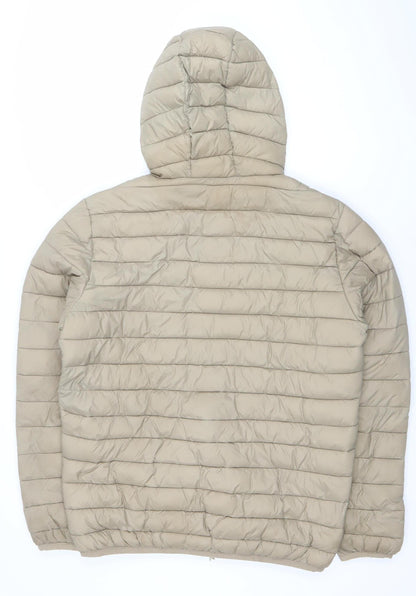 Mens UK Size L H&M Beige Puffer Jacket