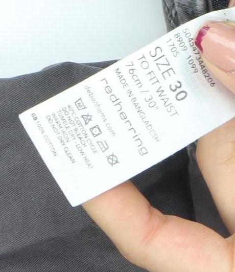 Red Herring Men's Grey Chino Shorts Size 30 Regular Fit Cotton