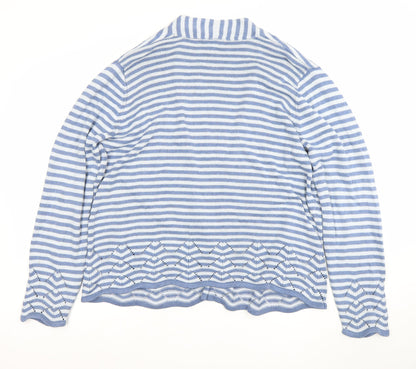 Womens UK Size 2XL Tulchan Blue Cardigan Jumper