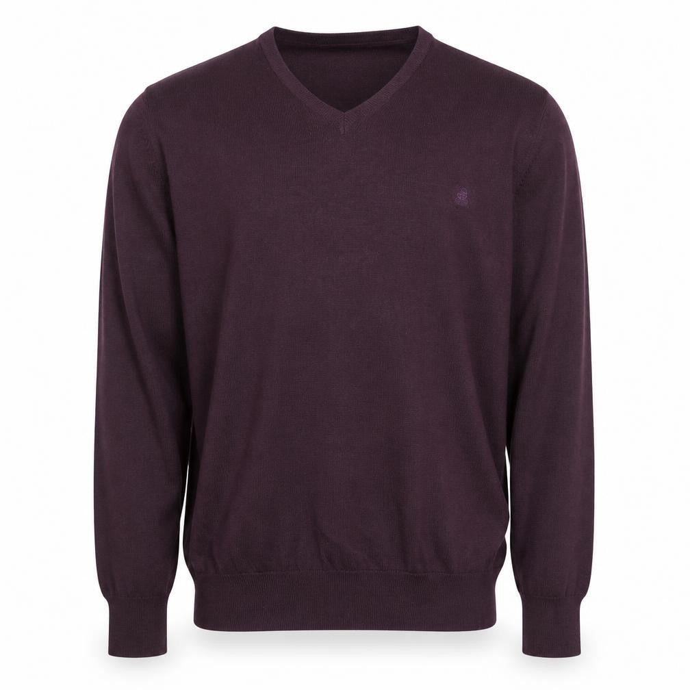 Mens UK Size L 24:7 Purple Pullover Jumper