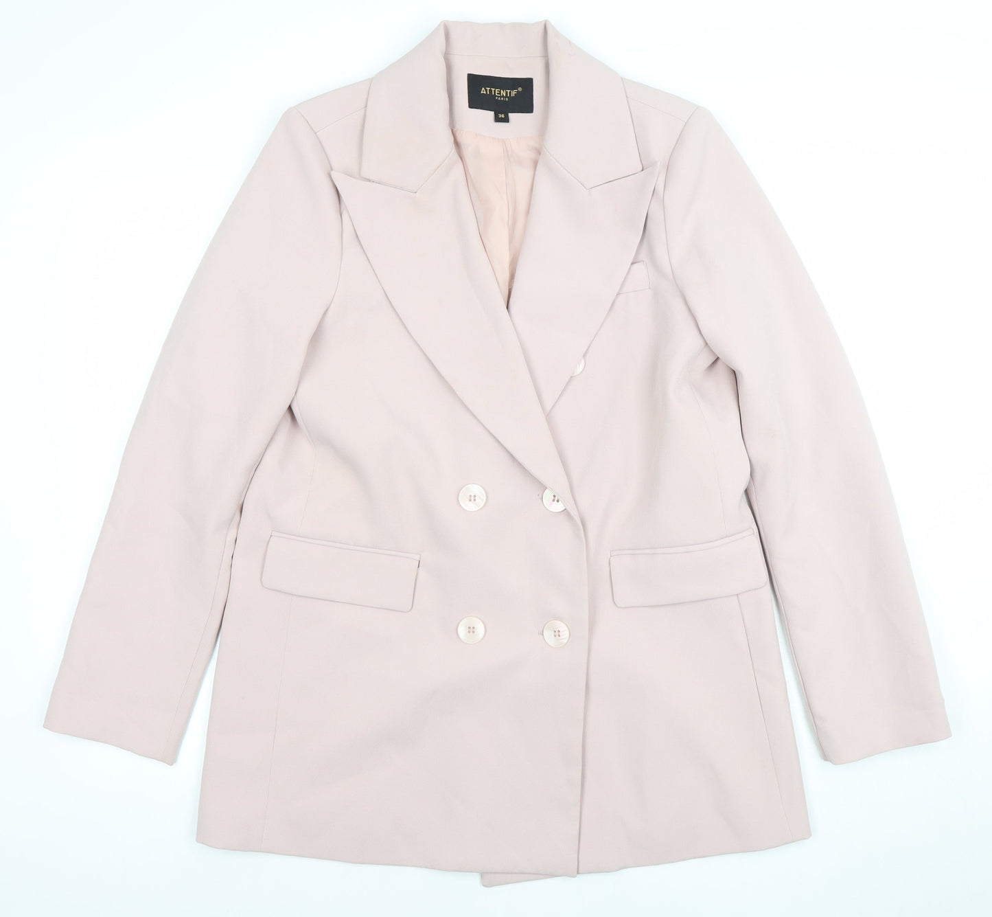 Womens UK Size 8 Attentif Regular Beige Blazer