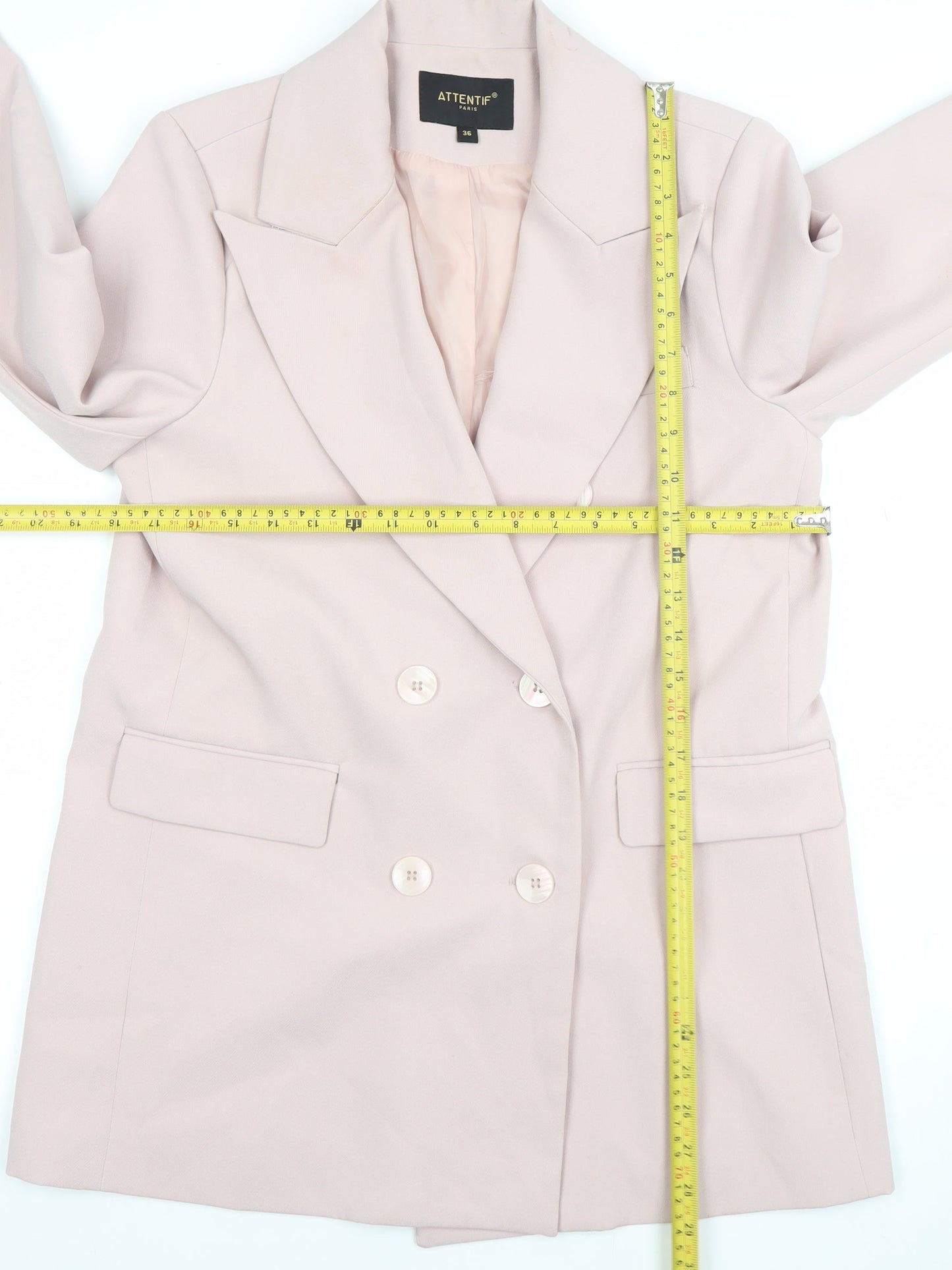 Womens UK Size 8 Attentif Regular Beige Blazer