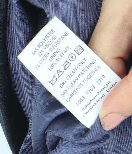 Debenhams Womens Black Size 16 Classic Single-Breasted Blazer