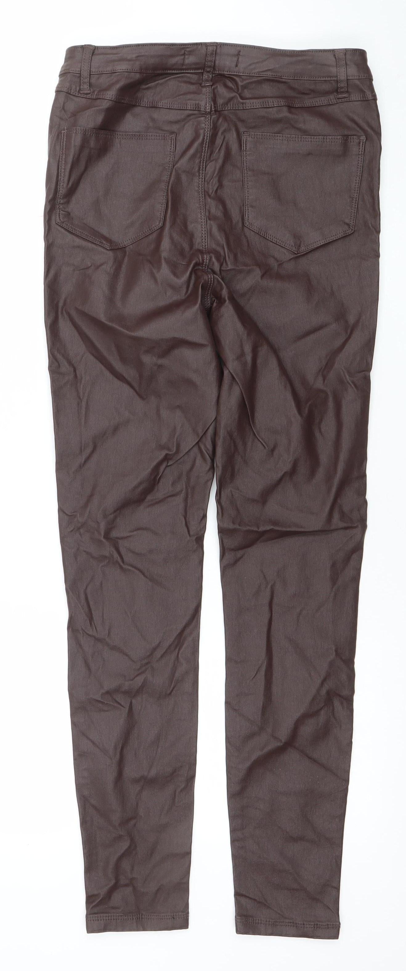 Denim Co. Women's Brown Size 12 Skinny Jegging Trousers