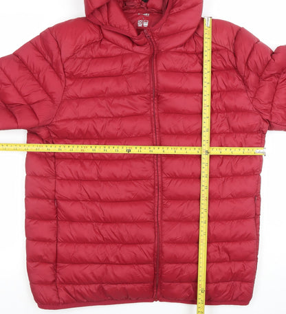 Womens UK Size L Dunnes Stores Red Puffer Jacket