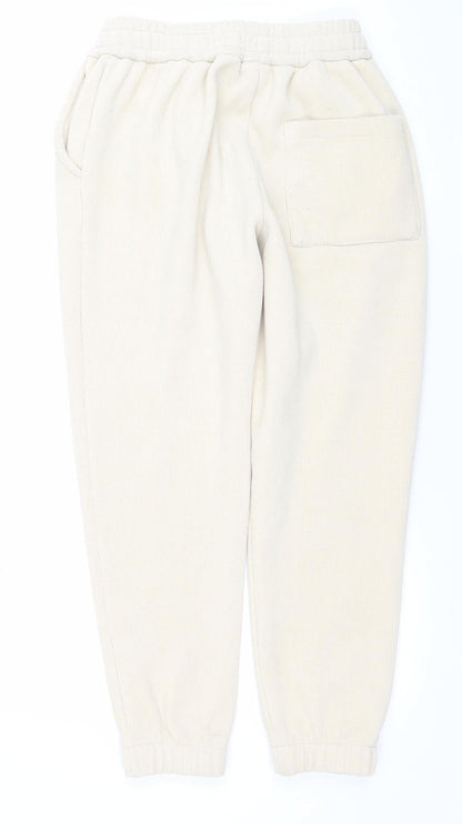 Womens UK Size S YoungLA Relaxed Fit Jogger Beige Trousers