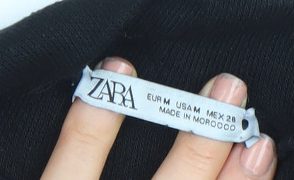 Womens UK Size M Zara Black Tunic Jumper