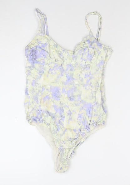 ZARA Womens Multicoloured Tie Dye Bodysuit XS Adjustable Straps