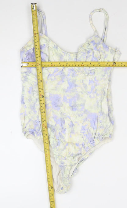 ZARA Womens Multicoloured Tie Dye Bodysuit XS Adjustable Straps