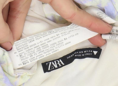 ZARA Womens Multicoloured Tie Dye Bodysuit XS Adjustable Straps