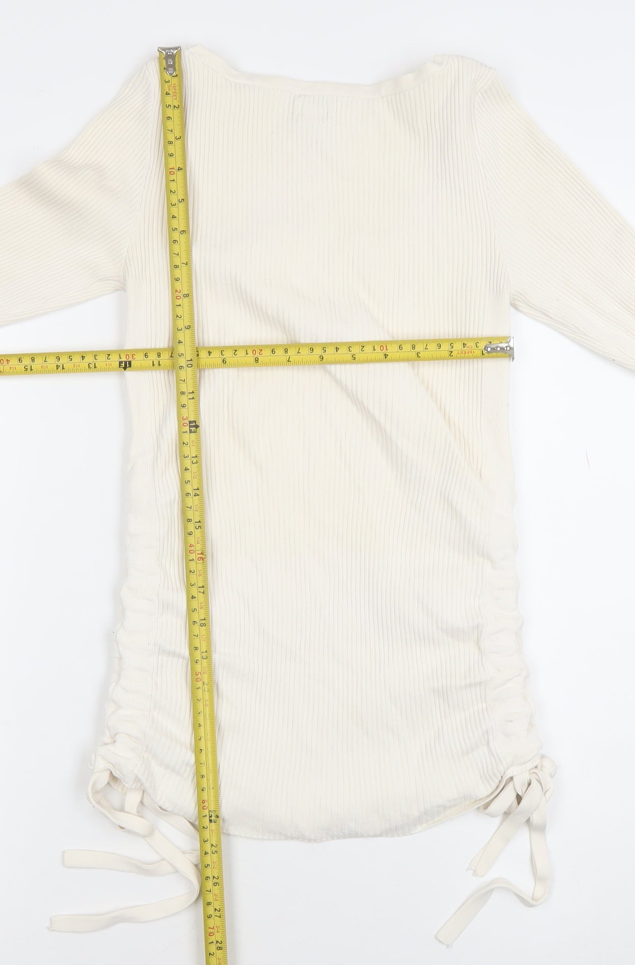 Womens UK Size 8 River Island Ivory Basic T-Shirt