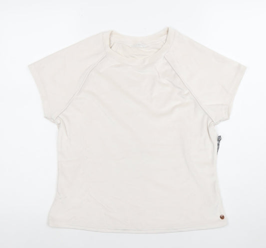 Womens UK Size XL Danskin Beige Basic T-Shirt