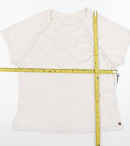 Womens UK Size XL Danskin Beige Basic T-Shirt