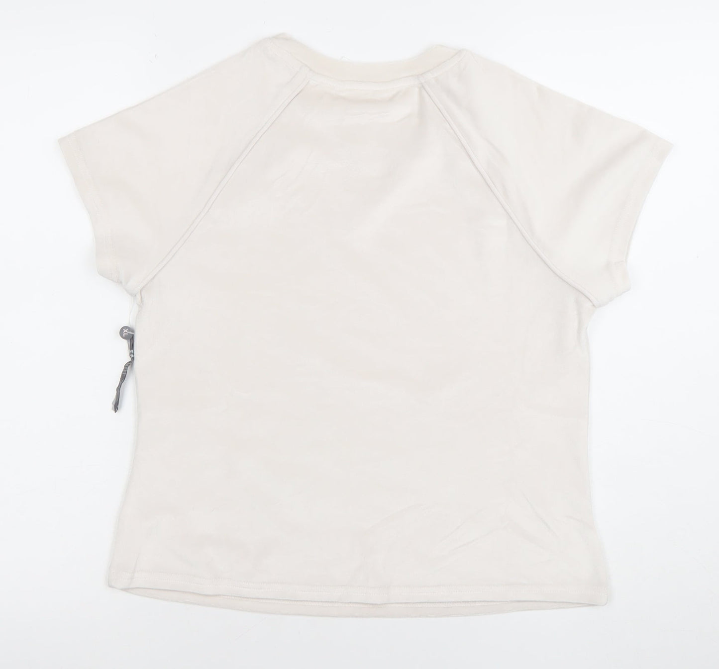 Womens UK Size XL Danskin Beige Basic T-Shirt