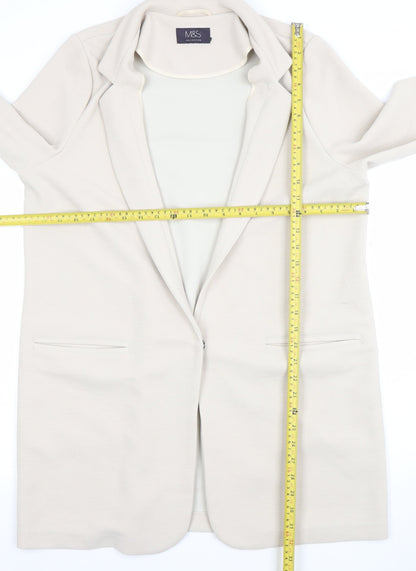 Womens UK Size 14 Marks and Spencer Ivory Basic Jacket