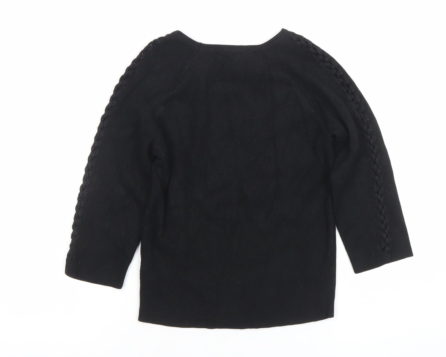 Womens UK Size 10 New Look Black Basic Blouse