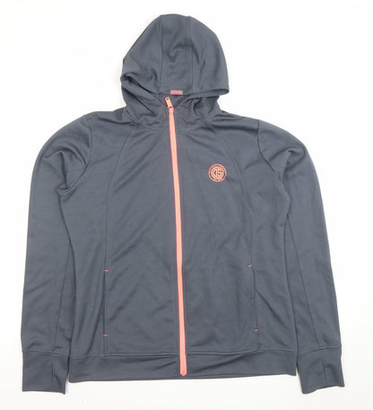 Womens UK Size XL Diesel Grey Full Zip Hoodie