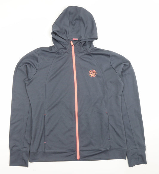Womens UK Size XL Diesel Grey Full Zip Hoodie