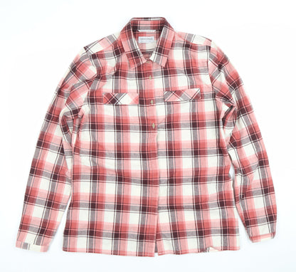 Craghoppers Women's Red Check Long Sleeve Button-Up Shirt Size 12
