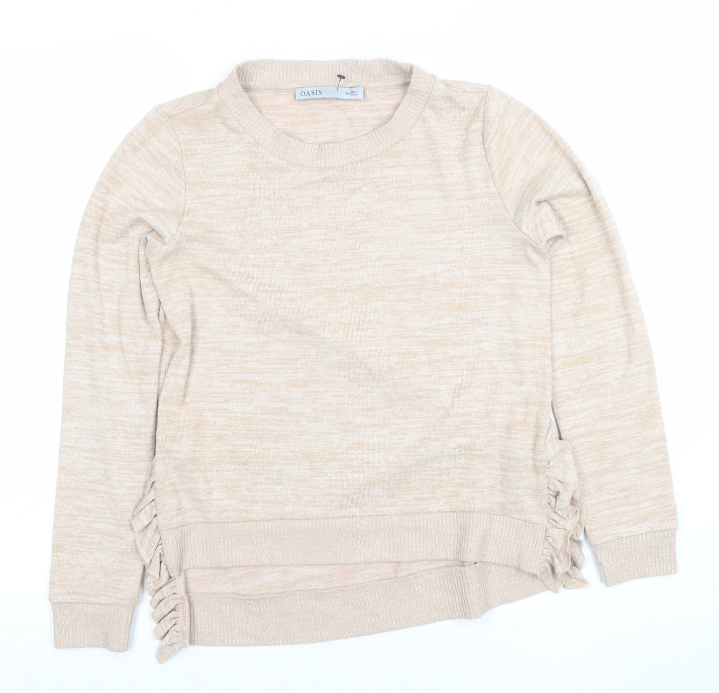 Womens UK Size XS Oasis Beige Pullover Jumper