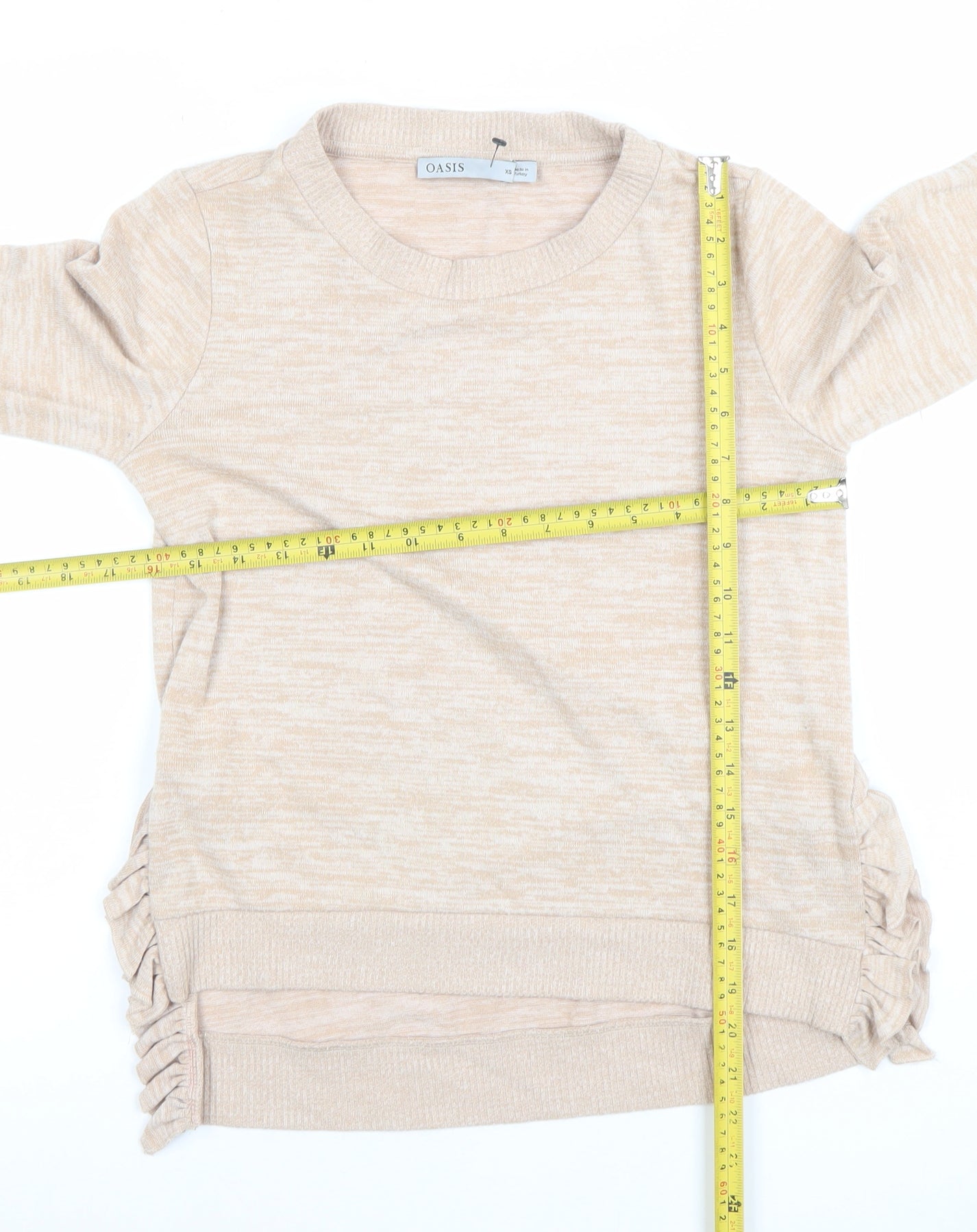 Womens UK Size XS Oasis Beige Pullover Jumper