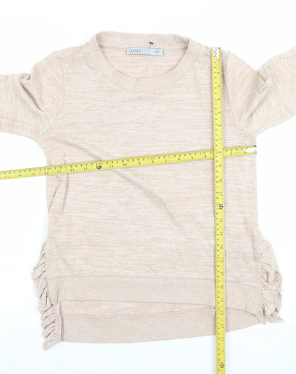 Womens UK Size XS Oasis Beige Pullover Jumper
