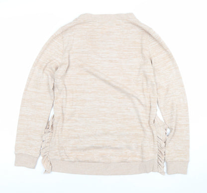 Womens UK Size XS Oasis Beige Pullover Jumper