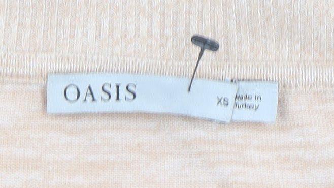 Womens UK Size XS Oasis Beige Pullover Jumper